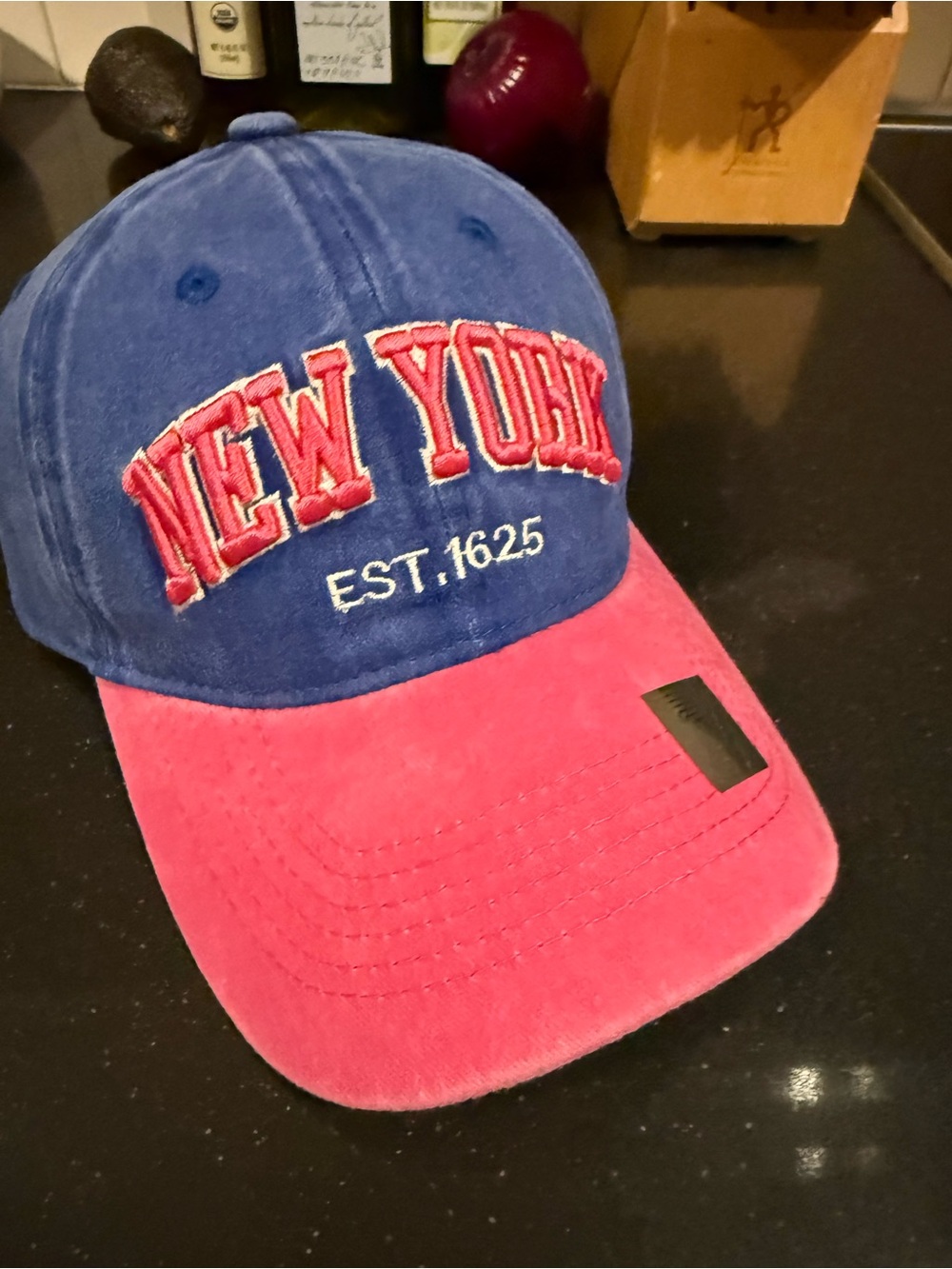 “New York 1625” Blue and Pink Baseball Cap